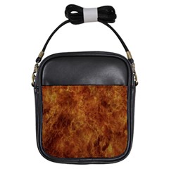 Abstract Flames Fire Hot Girls Sling Bags by Celenk