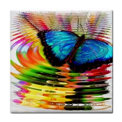 Blue Morphofalter Butterfly Insect Face Towel by Celenk