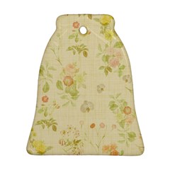 Floral Wallpaper Flowers Vintage Bell Ornament (two Sides) by Celenk
