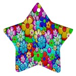 Flowers Ornament Decoration Ornament (Star) Front