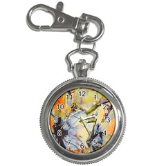 Flower Texture Pattern Fabric Key Chain Watches by Celenk