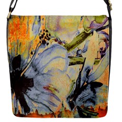 Flower Texture Pattern Fabric Flap Messenger Bag (S)