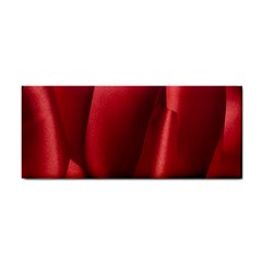 Red Fabric Textile Macro Detail Cosmetic Storage Cases by Celenk