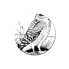 Animal Bird Forest Nature Owl Magnet 3  (round) by Celenk