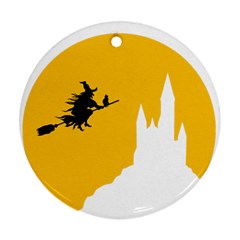 Castle Cat Evil Female Fictional Ornament (round) by Celenk