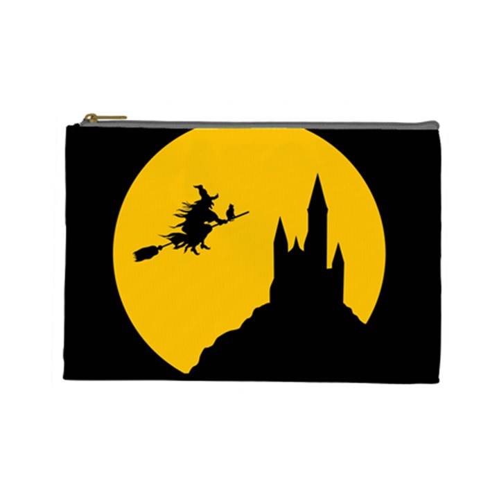 Castle Cat Evil Female Fictional Cosmetic Bag (Large) 