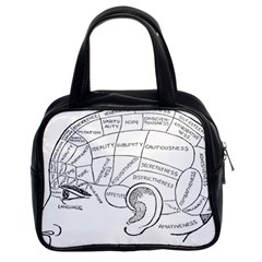 Brain Chart Diagram Face Fringe Classic Handbags (2 Sides)