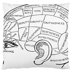 Brain Chart Diagram Face Fringe Standard Flano Cushion Case (Two Sides)