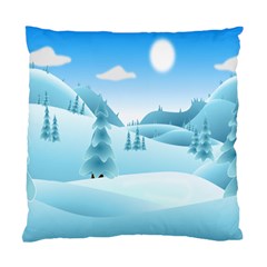 Landscape Winter Ice Cold Xmas Standard Cushion Case (two Sides) by Celenk