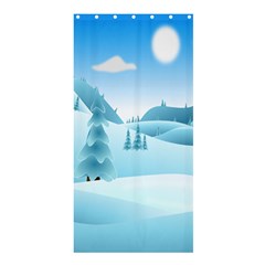 Landscape Winter Ice Cold Xmas Shower Curtain 36  X 72  (stall)  by Celenk