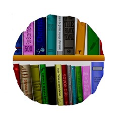 Shelf Books Library Reading Standard 15  Premium Round Cushions by Celenk