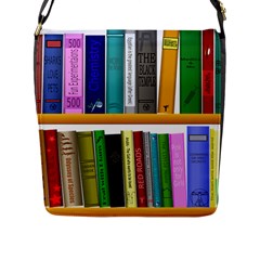 Shelf Books Library Reading Flap Messenger Bag (l)  by Celenk