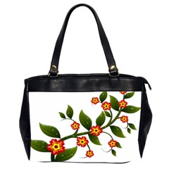 Flower Branch Nature Leaves Plant Office Handbags (2 Sides)  by Celenk