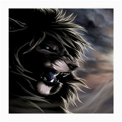 Angry Lion Digital Art Hd Medium Glasses Cloth (2-side) by Celenk