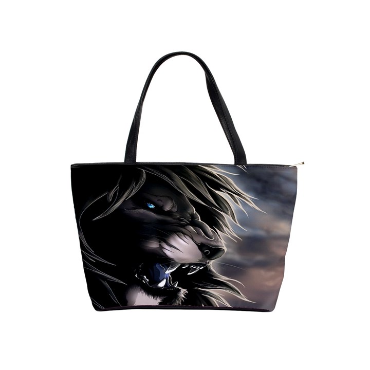 Angry Lion Digital Art Hd Shoulder Handbags