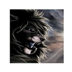 Angry Lion Digital Art Hd Small Satin Scarf (Square) Front