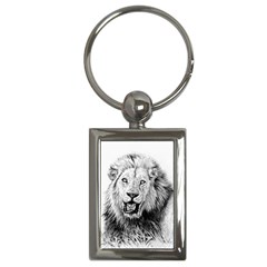 Lion Wildlife Art And Illustration Pencil Key Chains (rectangle)  by Celenk