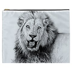 Lion Wildlife Art And Illustration Pencil Cosmetic Bag (xxxl) 
