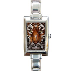 The Tiger Face Rectangle Italian Charm Watch by Celenk