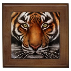 The Tiger Face Framed Tiles by Celenk