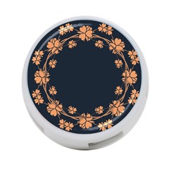 Floral Vintage Royal Frame Pattern 4-port Usb Hub (one Side) by Celenk