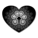 Fractal Filigree Lace Vintage Heart Mousepads Front