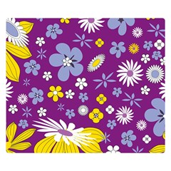 Floral Flowers Double Sided Flano Blanket (small) 