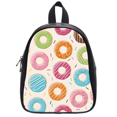 Colored Doughnuts Pattern School Bag (small) by Bigfootshirtshop