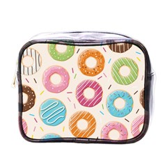 Colored Doughnuts Pattern Mini Toiletries Bags