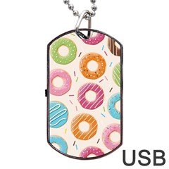 Colored Doughnuts Pattern Dog Tag Usb Flash (one Side) by Bigfootshirtshop