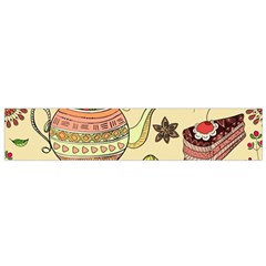 Colored Afternoon Tea Pattern Small Flano Scarf by Bigfootshirtshop