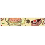 Colored Afternoon Tea Pattern Large Flano Scarf  Front