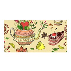 Colored Afternoon Tea Pattern Satin Wrap by Bigfootshirtshop