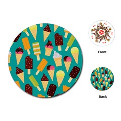 Summer Treats Playing Cards (round) 