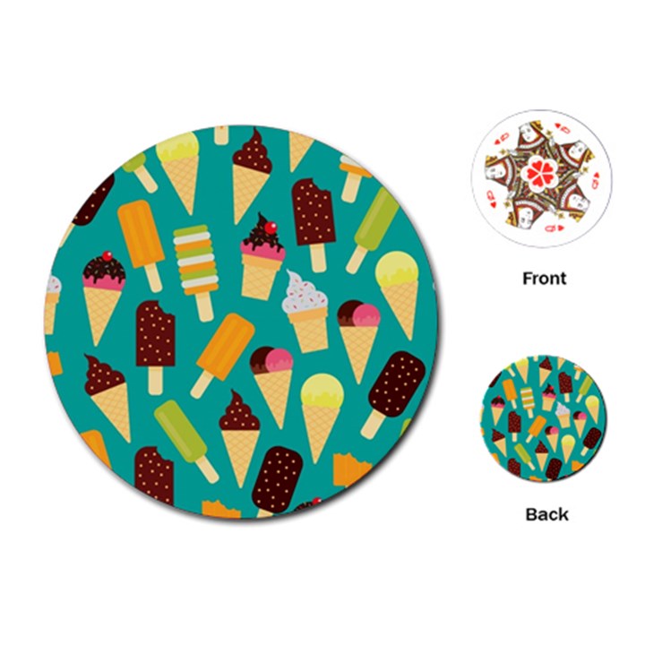 Summer Treats Playing Cards (Round) 