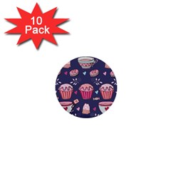 Afternoon Tea And Sweets 1  Mini Buttons (10 pack) 