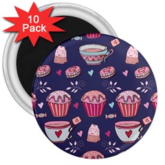 Afternoon Tea And Sweets 3  Magnets (10 pack) 