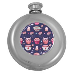 Afternoon Tea And Sweets Round Hip Flask (5 oz)