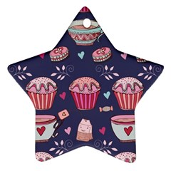 Afternoon Tea And Sweets Star Ornament (Two Sides)
