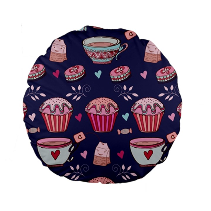 Afternoon Tea And Sweets Standard 15  Premium Round Cushions