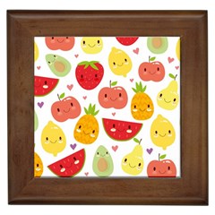 Happy Fruits Pattern Framed Tiles by Bigfootshirtshop