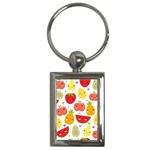 Happy Fruits Pattern Key Chains (Rectangle)  Front