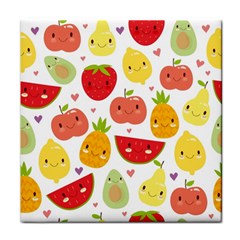 Happy Fruits Pattern Face Towel by Bigfootshirtshop