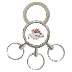 Monster Rat Hand Draw Illustration 3-ring Key Chains by dflcprints