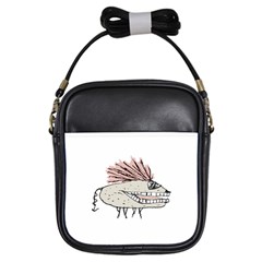 Monster Rat Hand Draw Illustration Girls Sling Bags by dflcprints