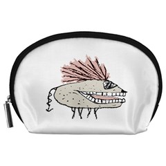 Monster Rat Hand Draw Illustration Accessory Pouches (large)  by dflcprints