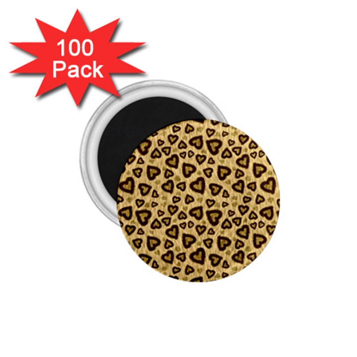 Leopard Heart 01 1.75  Magnets (100 pack) 