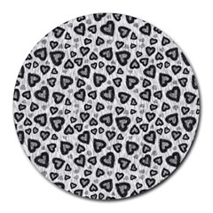 Leopard Heart 02 Round Mousepads by jumpercat