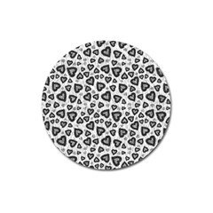 Leopard Heart 02 Magnet 3  (round)