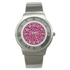 Leopard Heart 03 Stainless Steel Watch by jumpercat